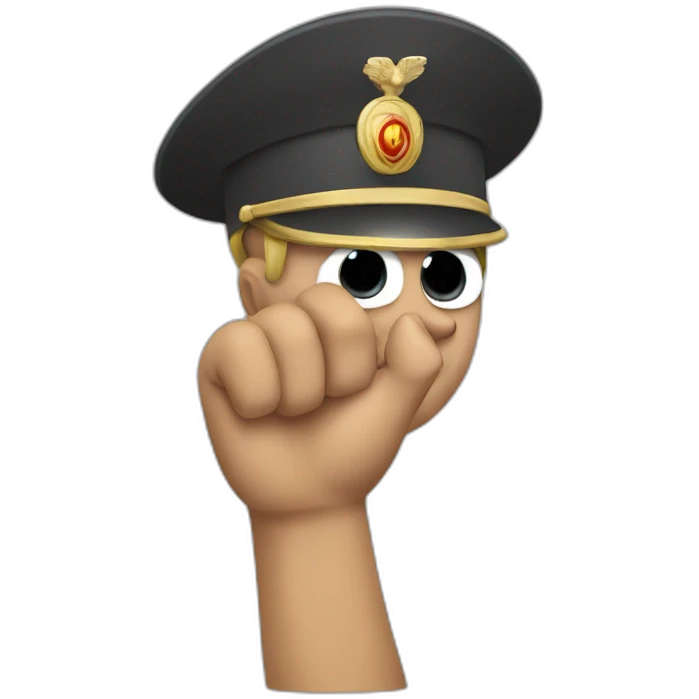 rome soldier muscular salute hand emoji