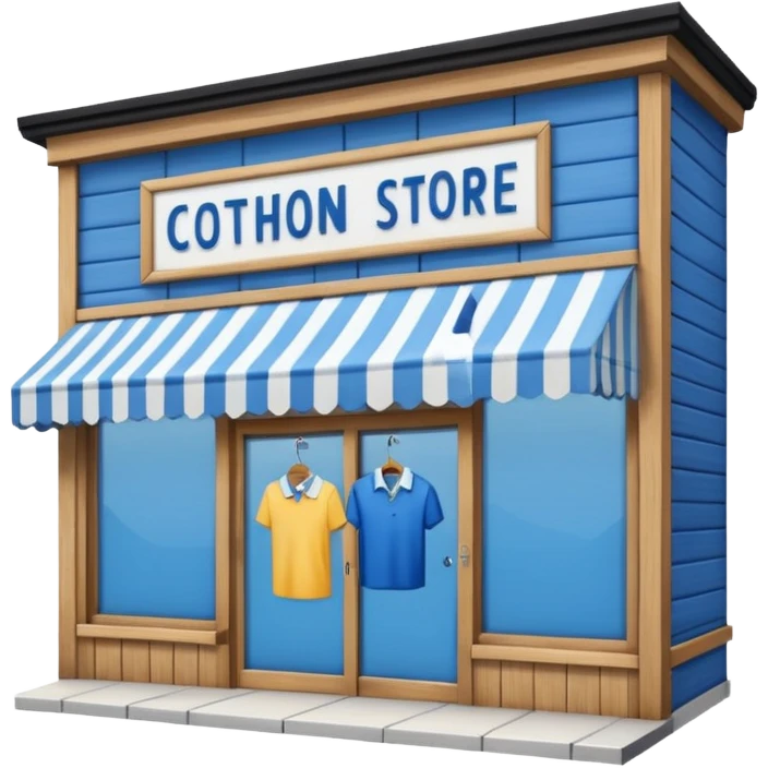 Tienda de ropa azul y blanca emoji