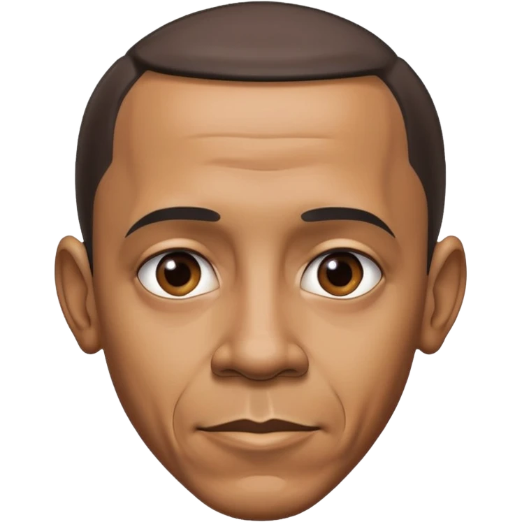 barrack obama with a insanley large forhead emoji