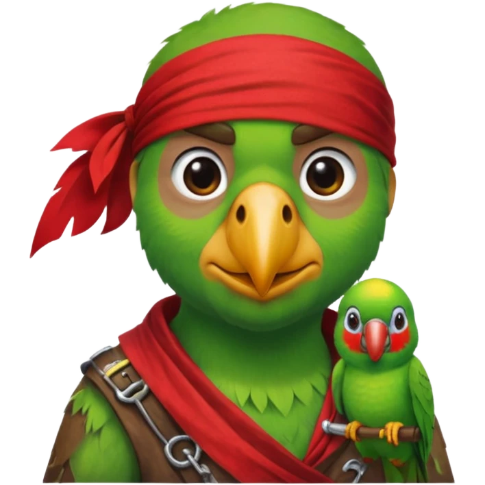 pirate and parrot emoji