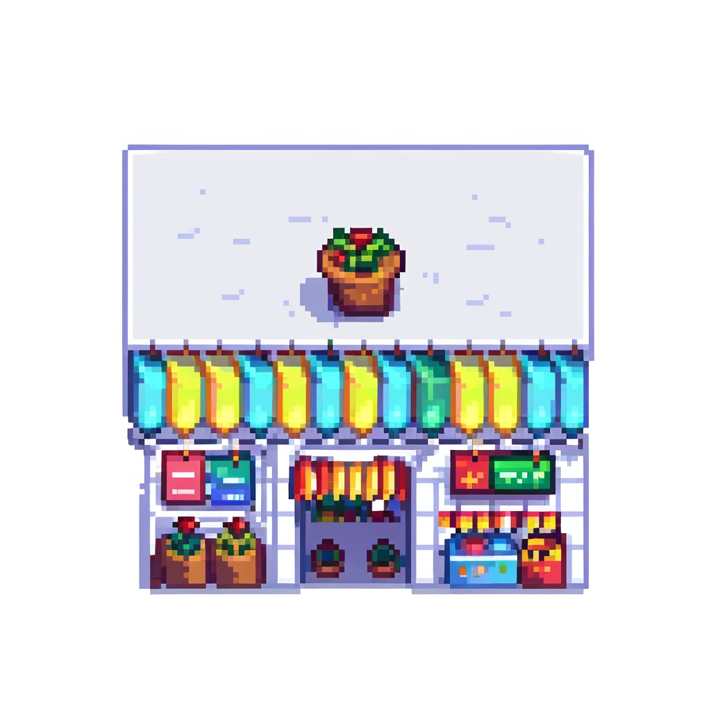 simple iconic shopping mall building emoji