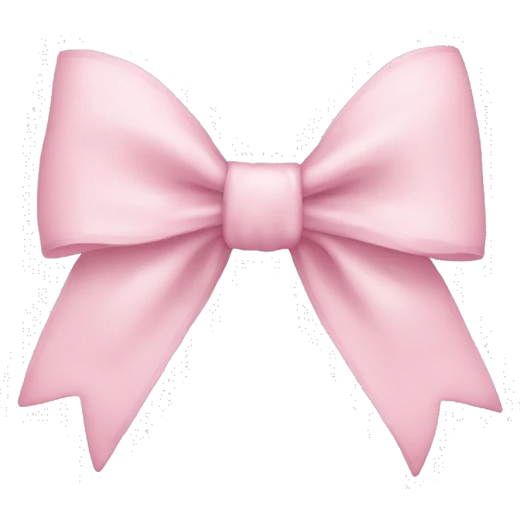 Pastel pink bow emoji