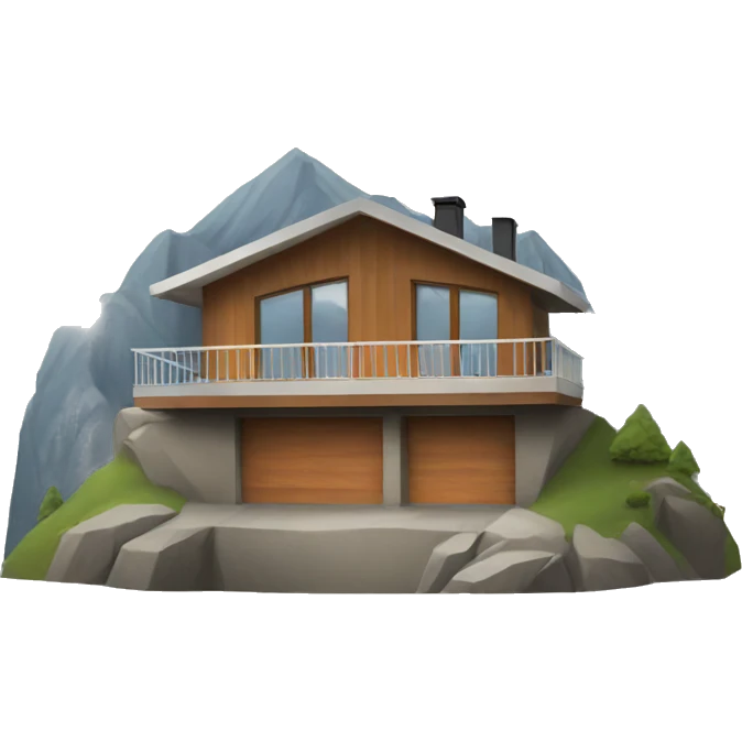 modern house in a mountain emoji