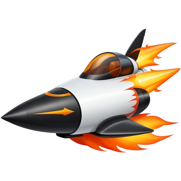 jesus driving fine black rocket with fire color france emoji