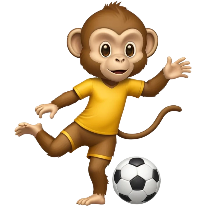 Monkey playing soccer  emoji