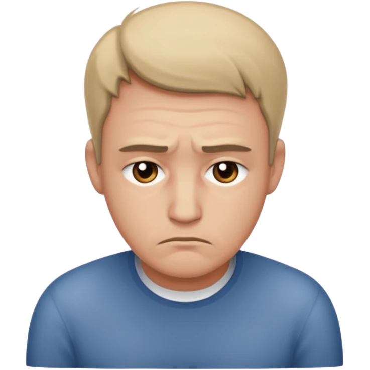 Guy sad with head down emoji
