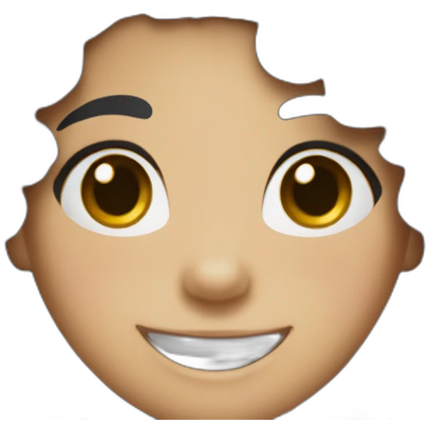 Doctor Girl with curly black hair and mild freckles laughing emoji