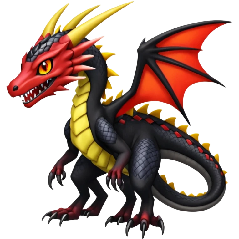 Colorful Gothic Demonic Evil Scaley Meloetta-Salandit-Wargreymon-Sergal-Pokémon-Digimon-Fakémon-fusion-hybrid-creature emoji