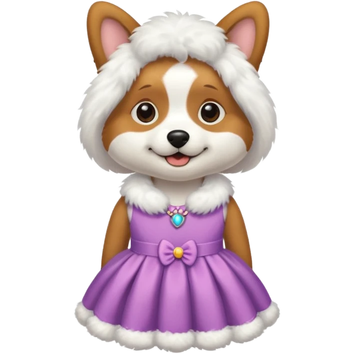 Dog with dress emoji
