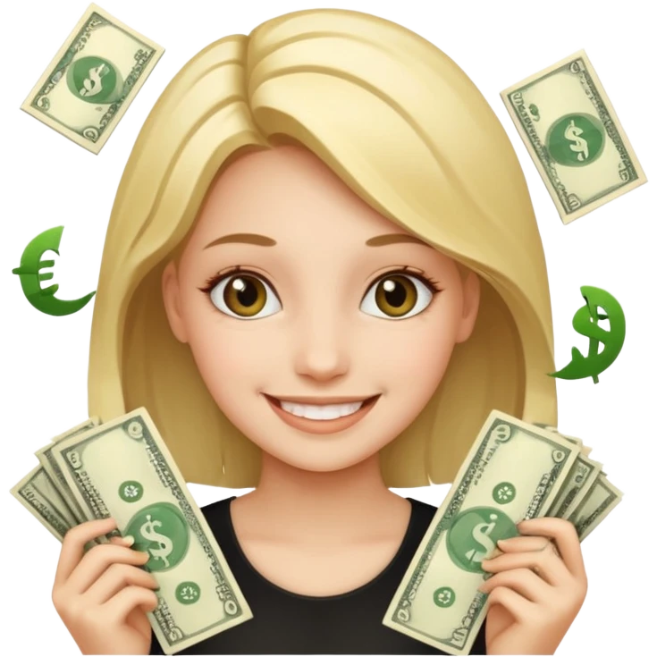 Money smiley face girly  emoji
