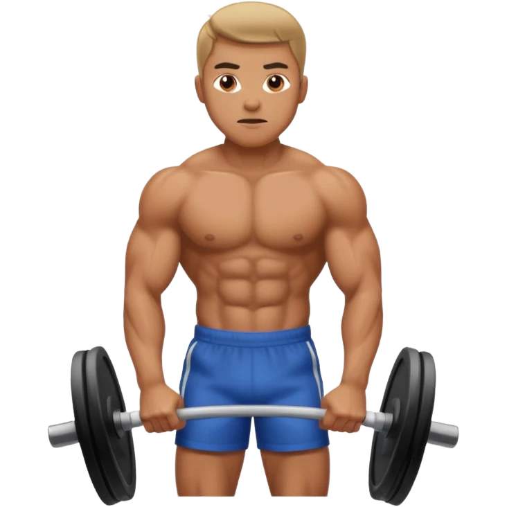 HOMBRE HACIENDO EJERCICIO SIN FONDO emoji