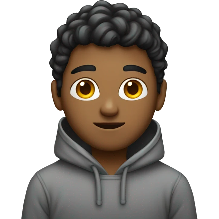 young man in hoody working on a MacBook emoji