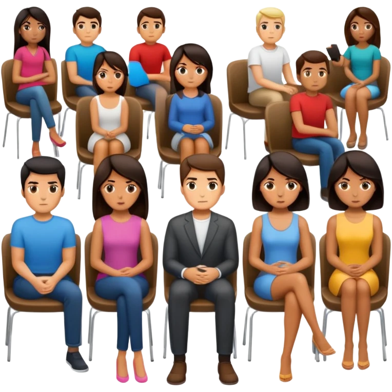people facing away sitting in chairs emoji