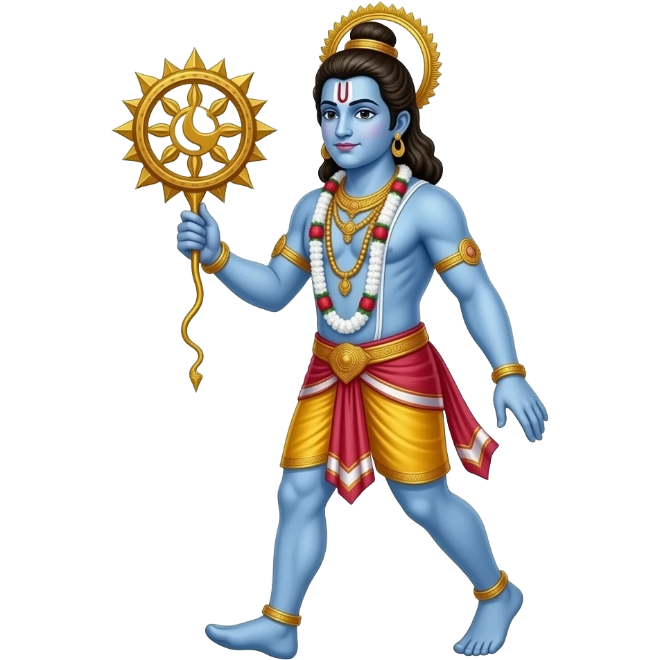 Visnu ji chakra chalate huye emoji emoji