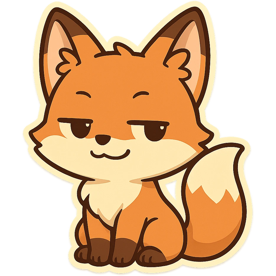 Chibi Fox Smug emoji