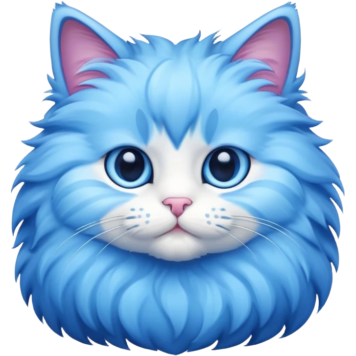 Cat blue emoji
