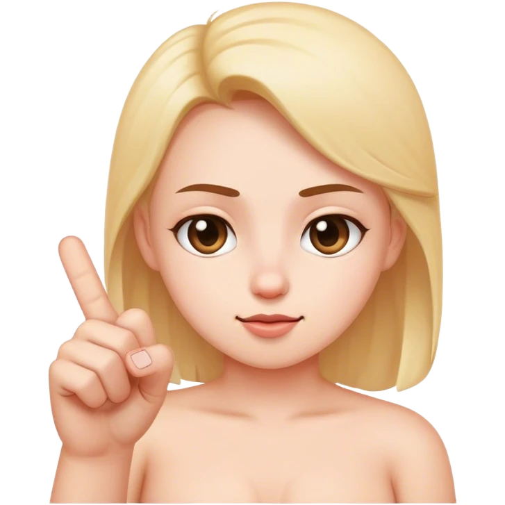 Cute face middle finger  emoji