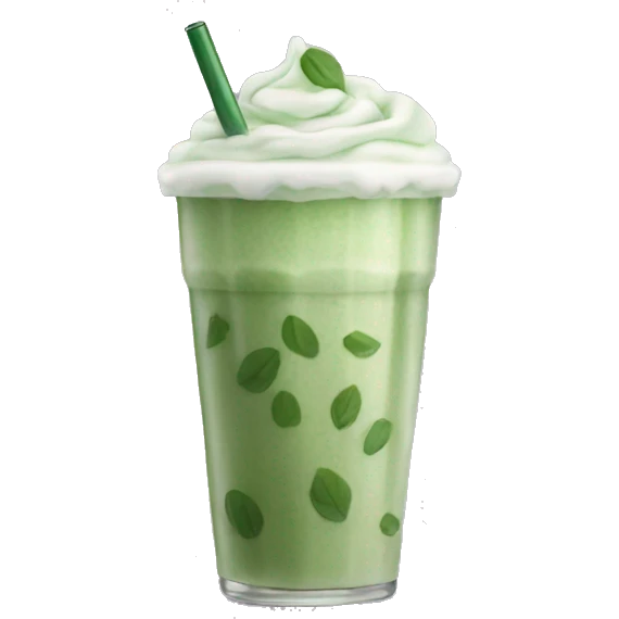 Iced matcha latte emoji