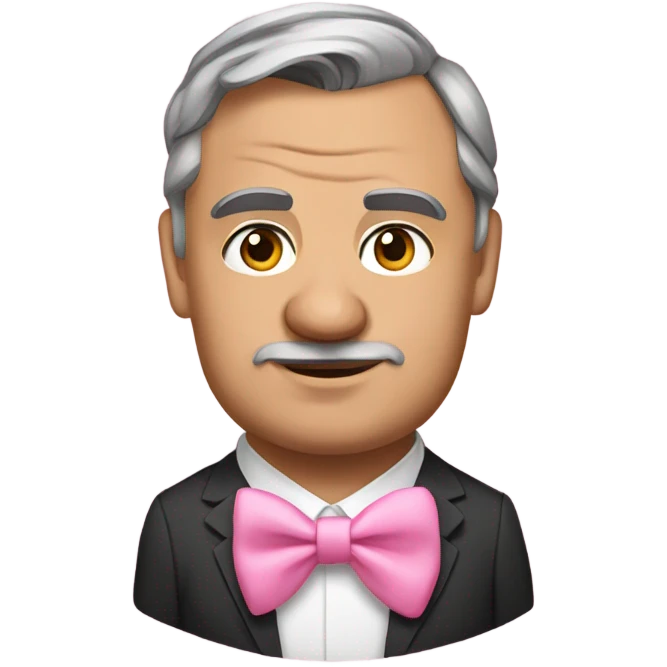 viktor orbán with a pink bow emoji