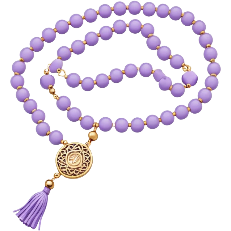 Light purple floral Muslim prayer beads emoji