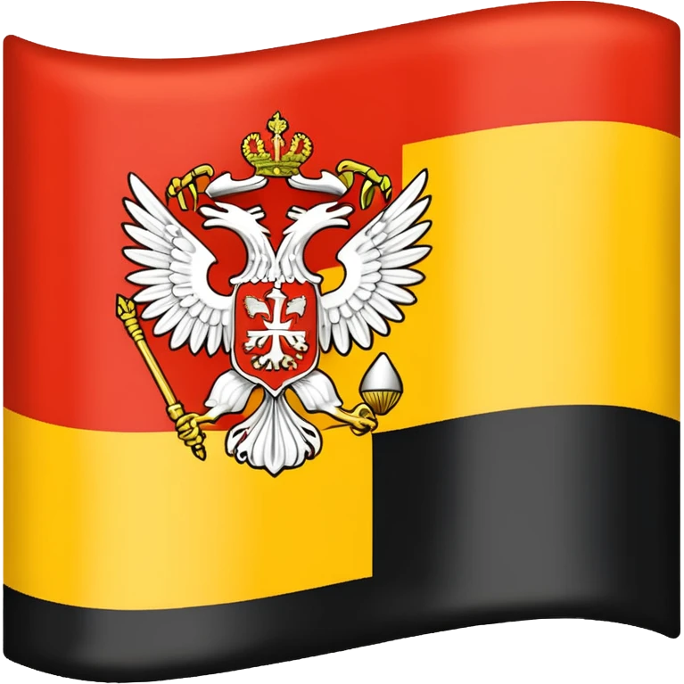 Flag of Russian empire. Horizontally up to down black yellow and white emoji