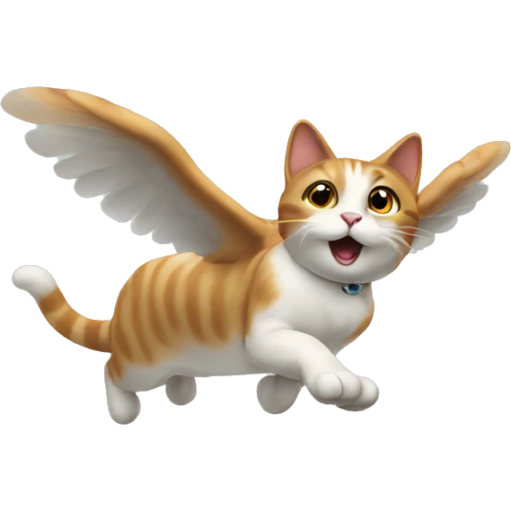 cat flying emoji