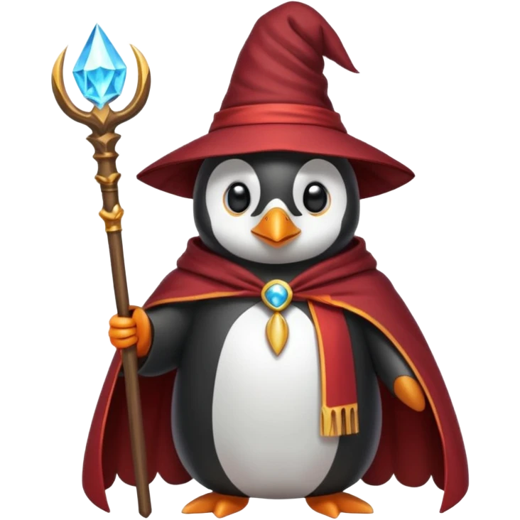 A penguin wizard emoji