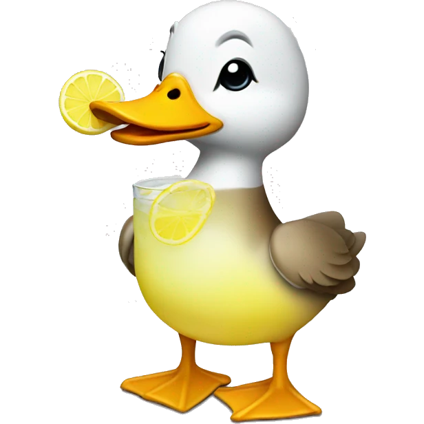 Duck with lemonade  emoji