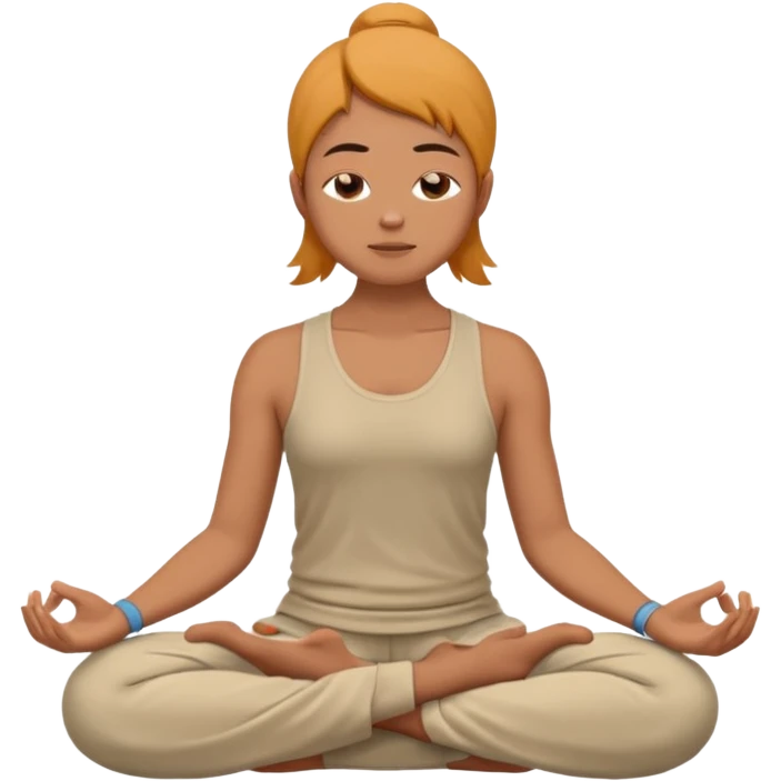 person meditating cross-legged emoji
