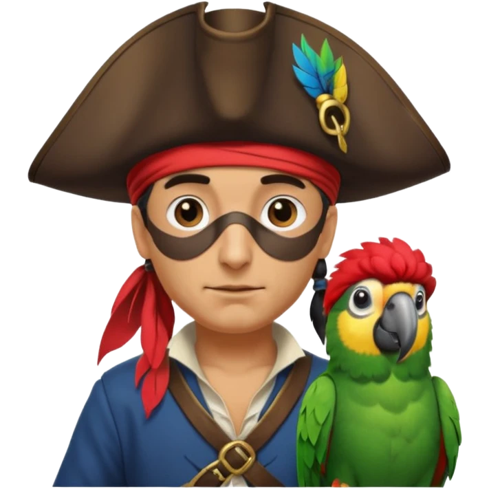 pirate and parrot emoji