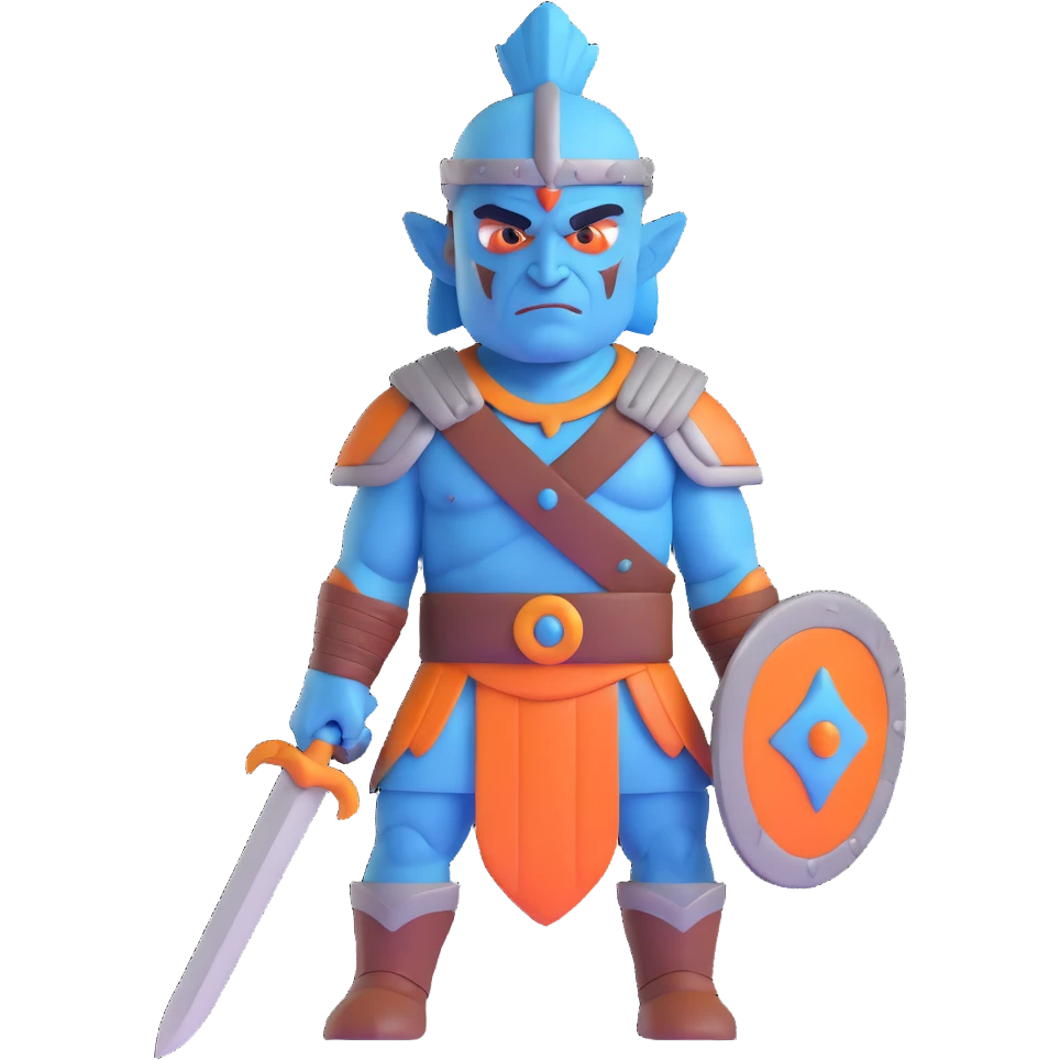 blue-skinned giant warrior with stitched skin emoji