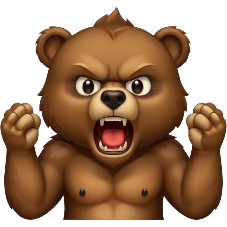 angry bear emoji