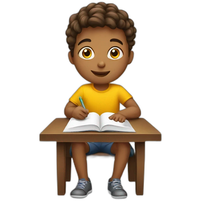 Children studying emoji