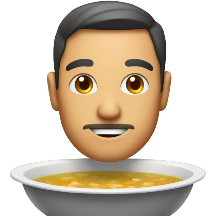 Man in a bowl of soup  emoji