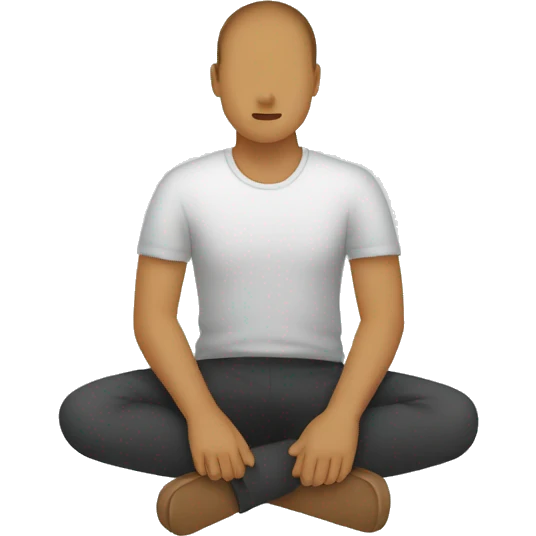 simplistic flattened person sitting on ground emoji