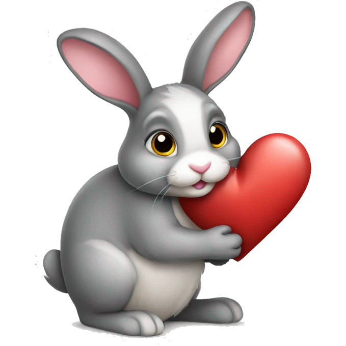 Bunny with heart emoji