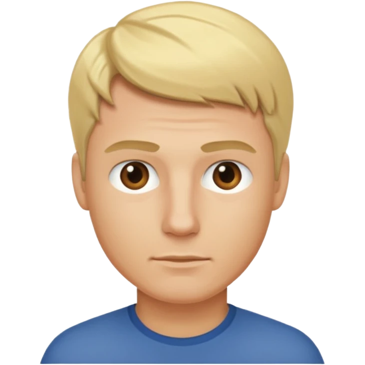 Blonde man playing smart emoji