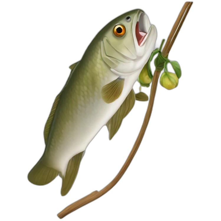 obergine dans une pêche emoji