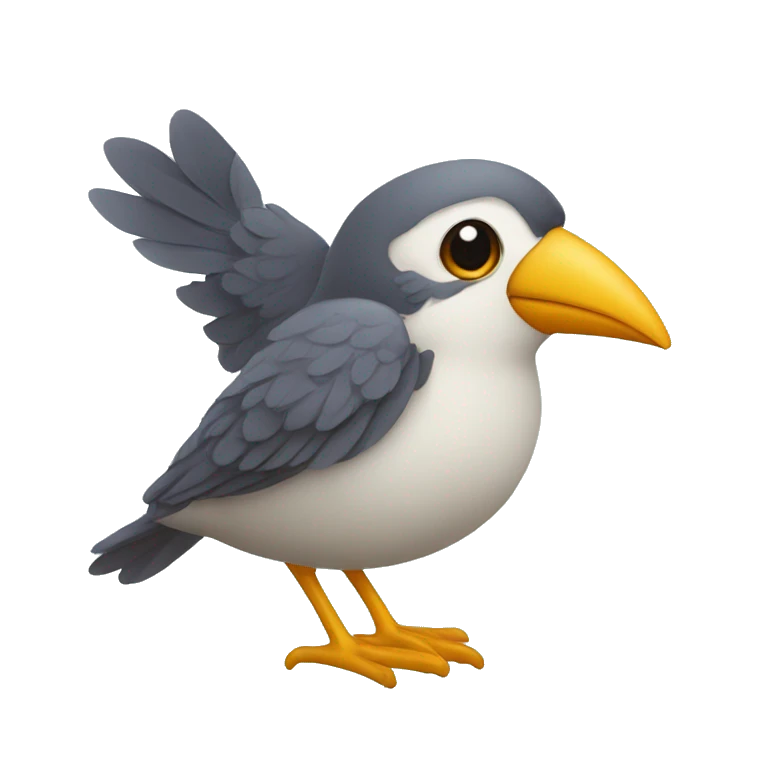 Oiseau qui fait un bisou emoji