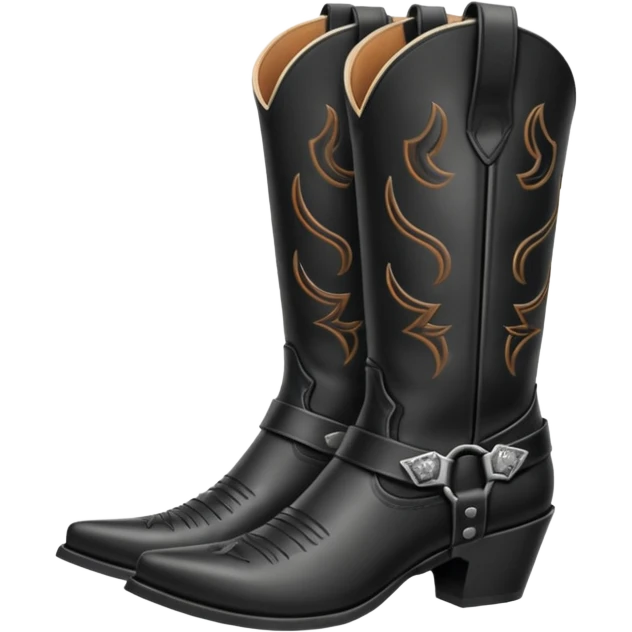 Black cowgirl boots emoji