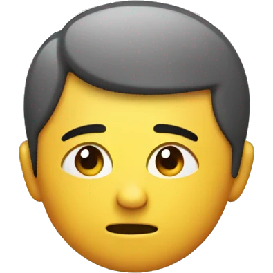 Thinking face emoji with a on left ear, with a  chill appearance  emoji