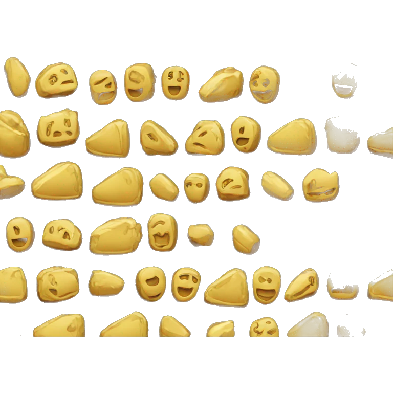 pendiente y collar dorado emoji