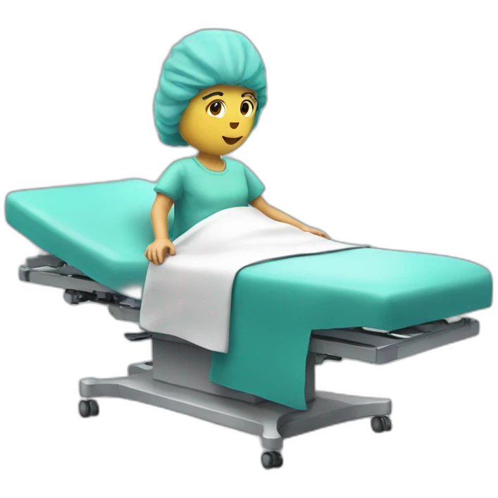 the patient is on the surgical table emoji