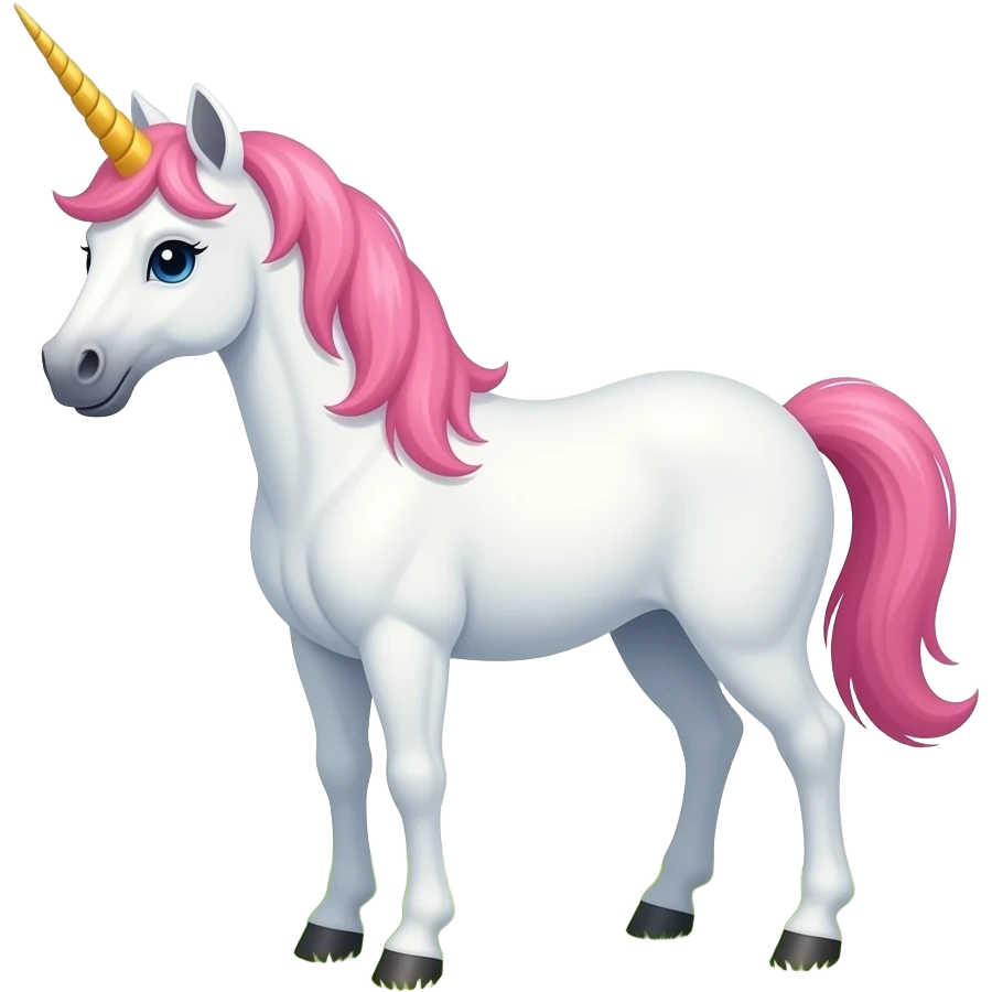 unicorn standing in a field of flowers emoji