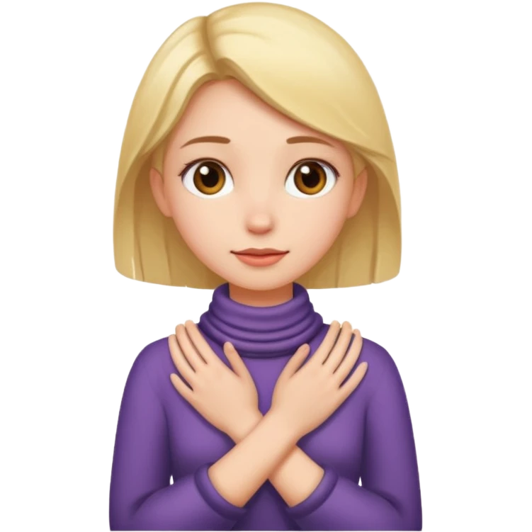 girl with hands around neck emoji