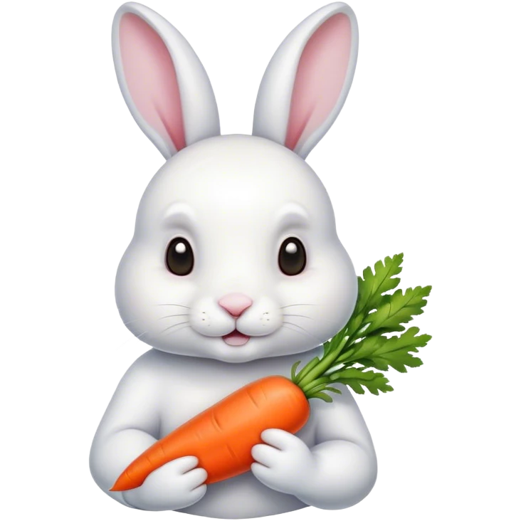 a bunny holding a carrot emoji