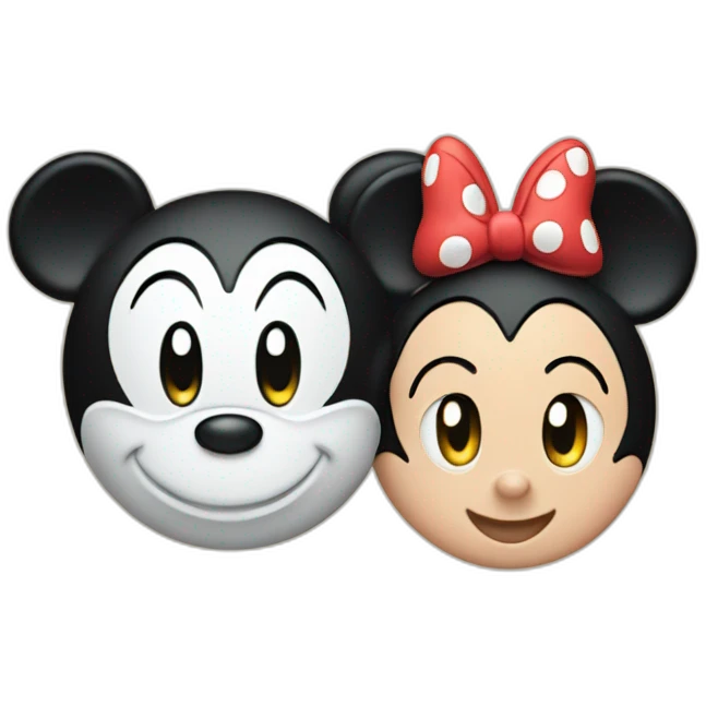 Mickey and mini mouse emoji