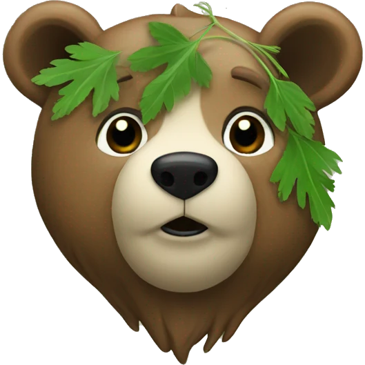Bear cilantro  emoji