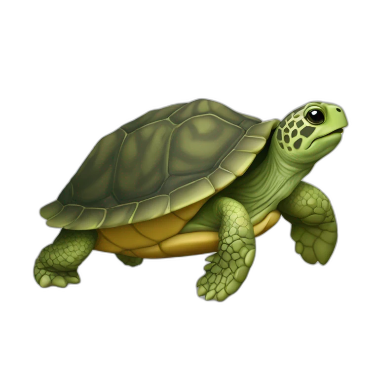 Bébé tortue sur tortue emoji