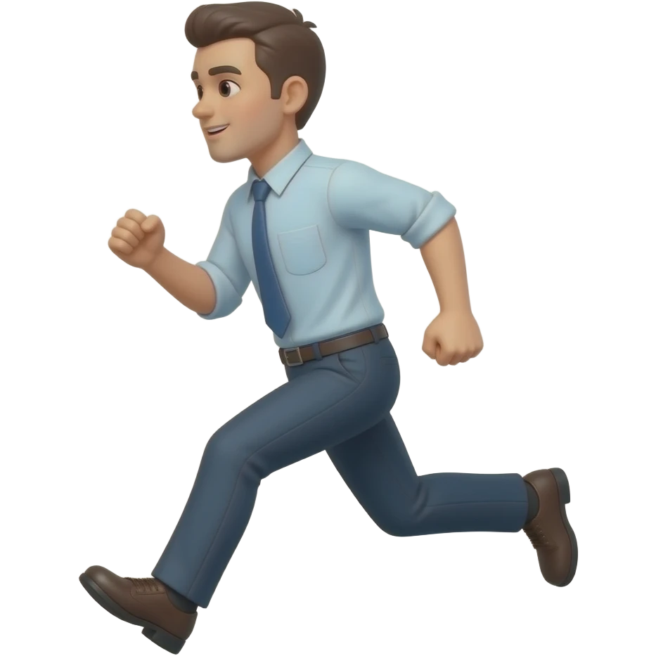 office attire male running emoji